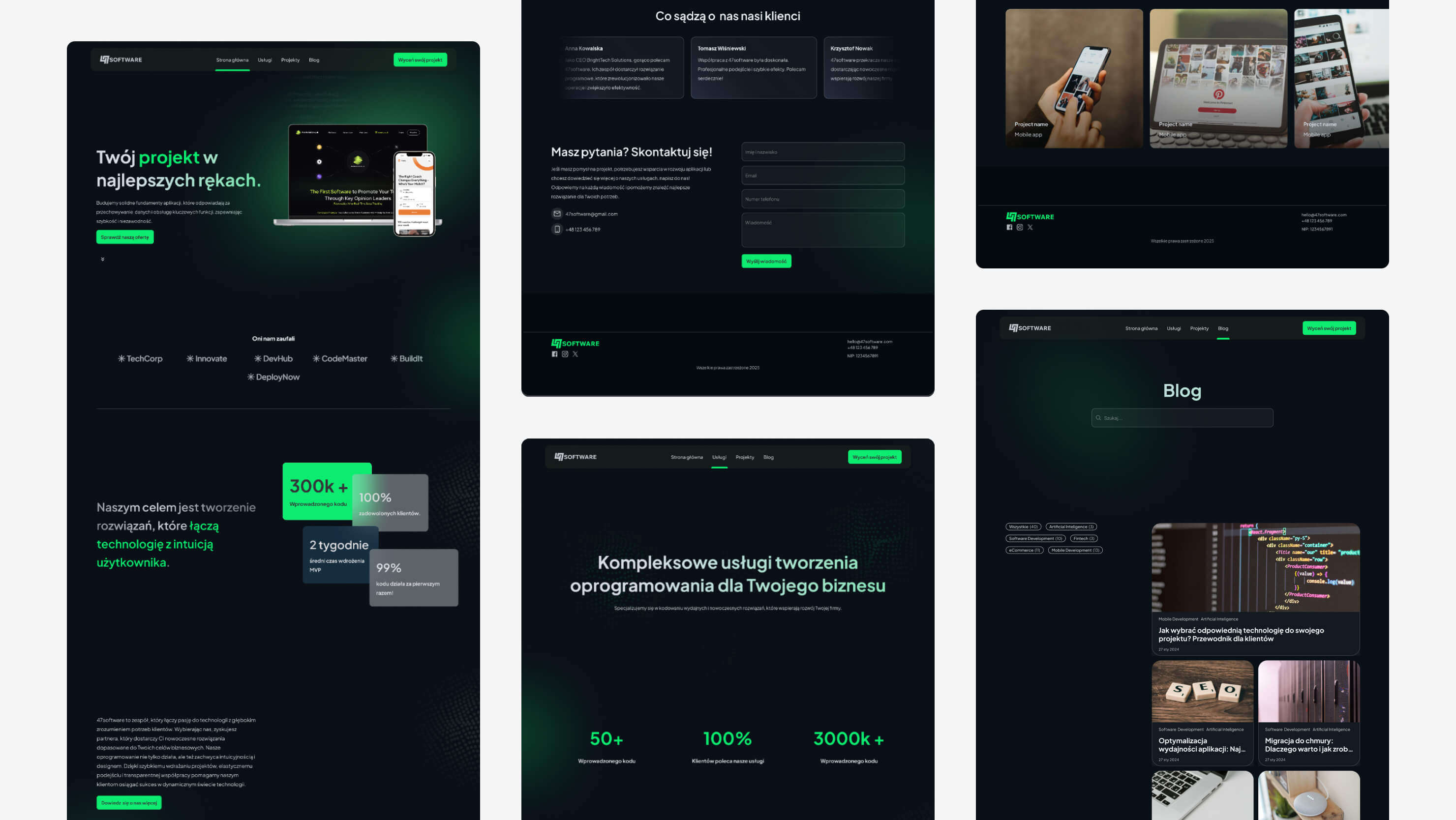 47software website - mockups