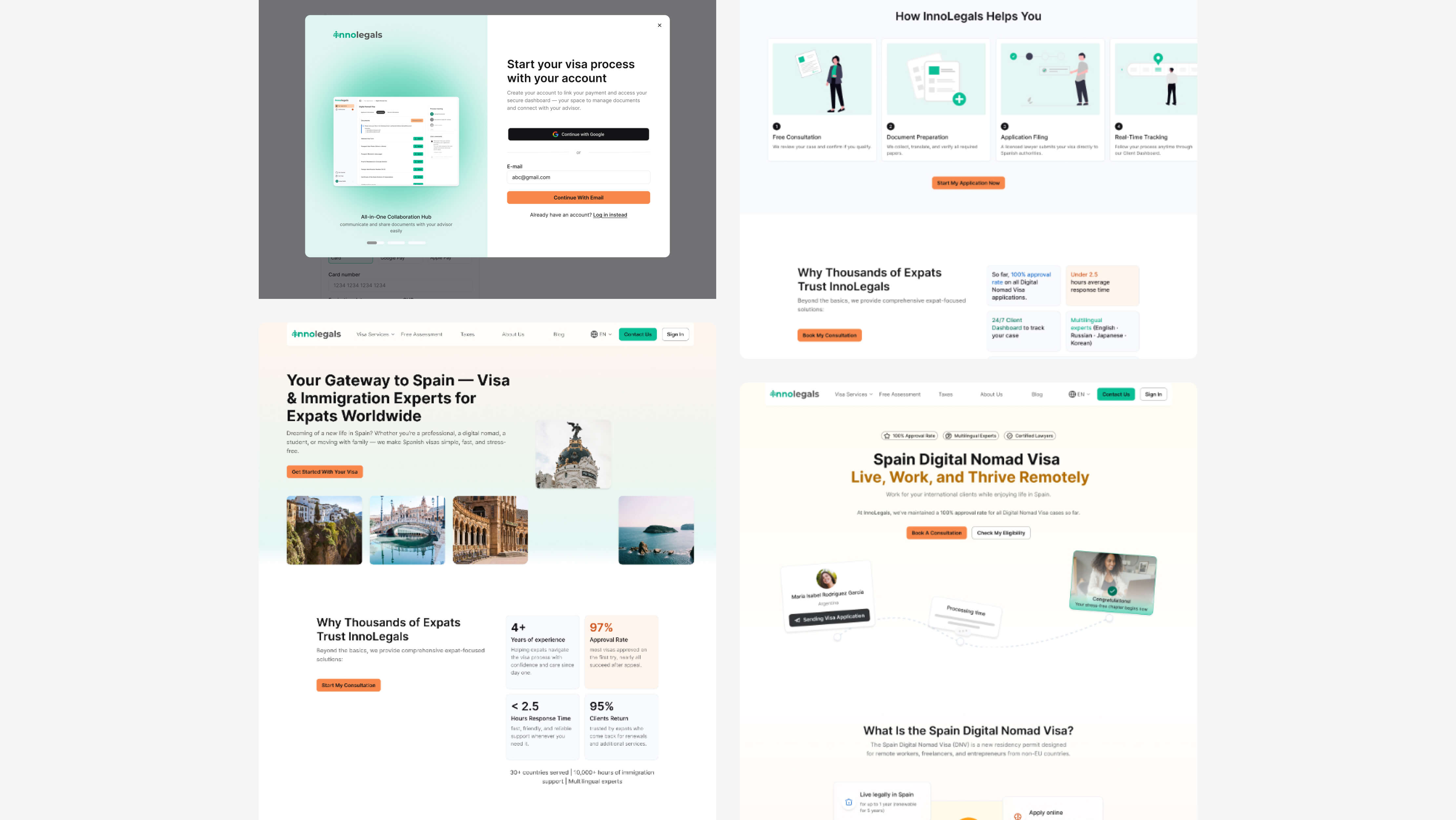 innolegals website - mockups