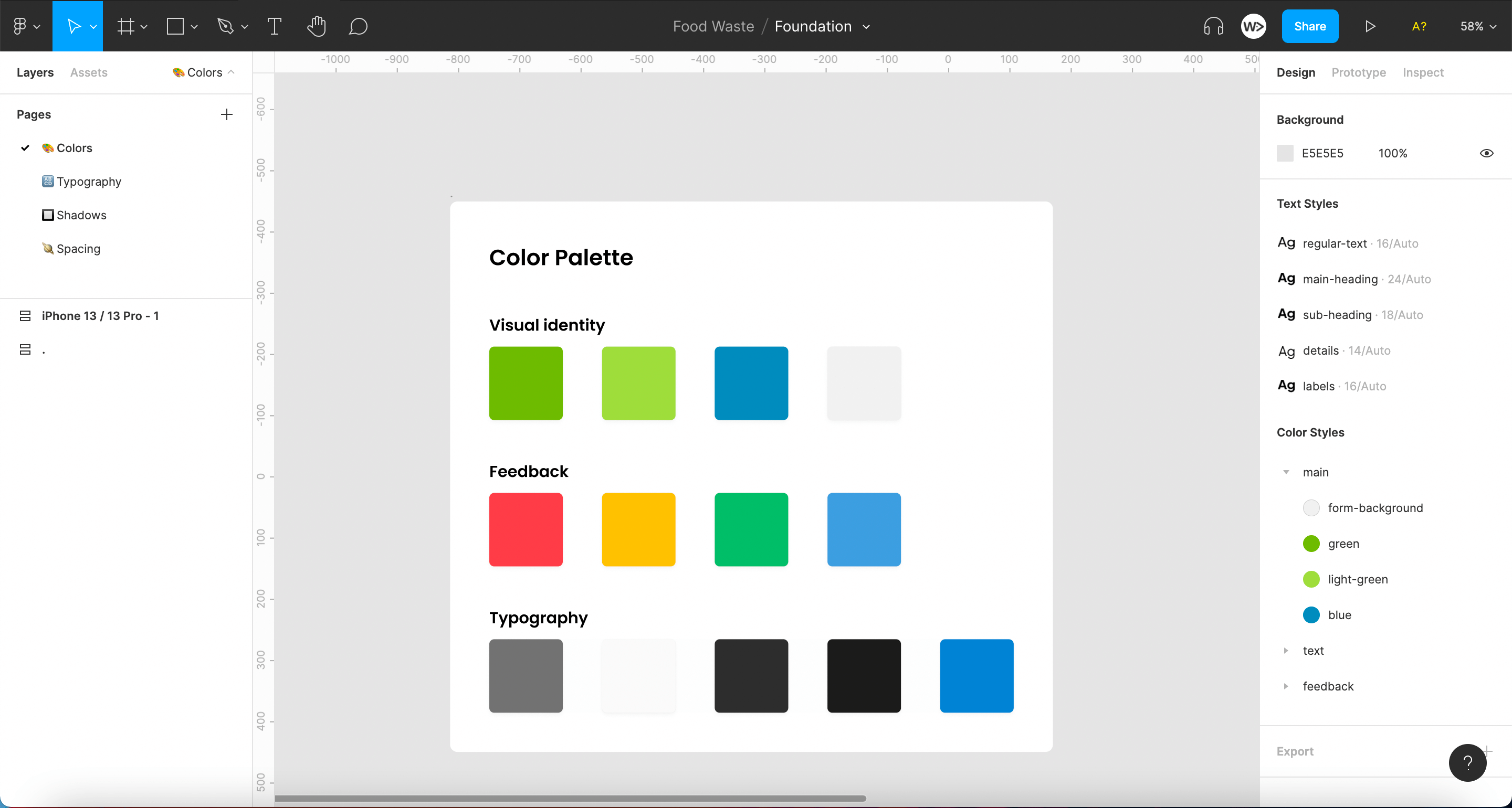 Rawshare's design system foundation example